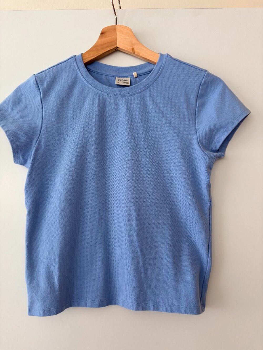 PrAna Lotus Short Sleeve Tee, Light Blue, size M